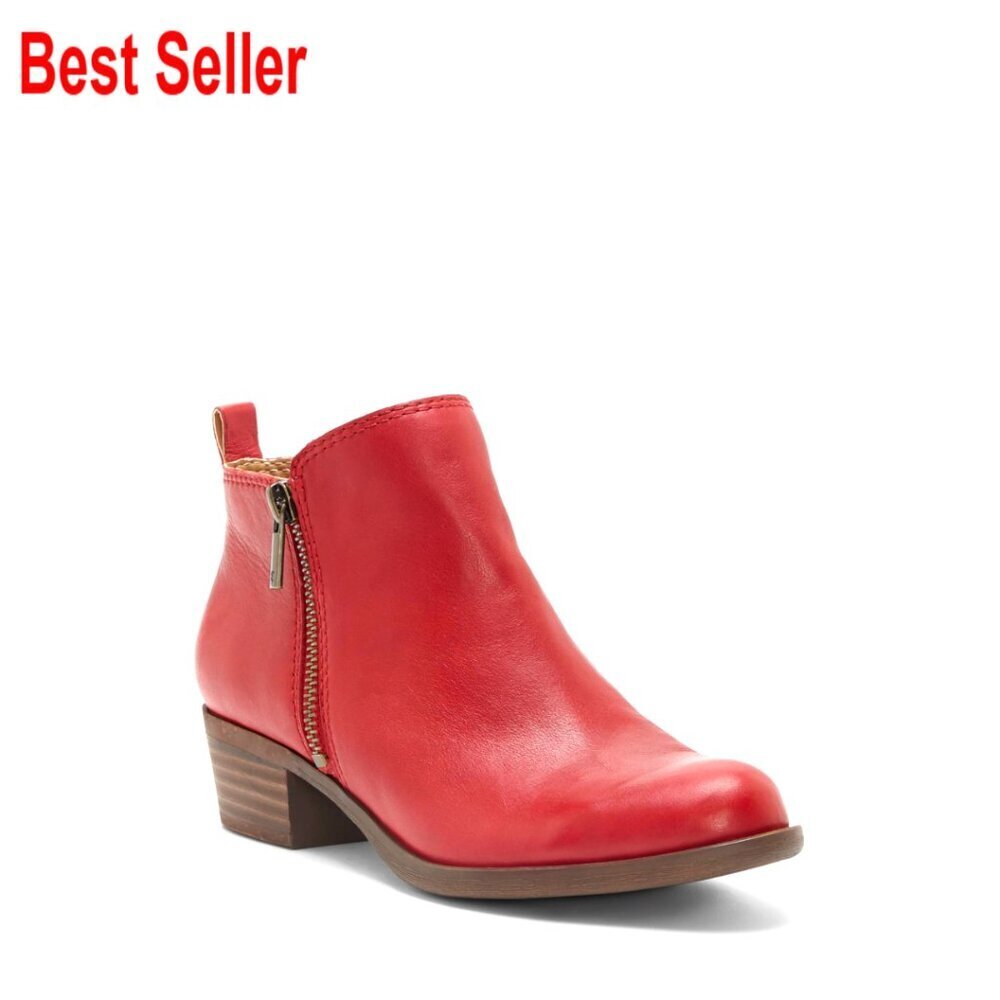 Women's Ankle Booties with Side Zips, 1.5 Inch Heel, Cushioned Footbed